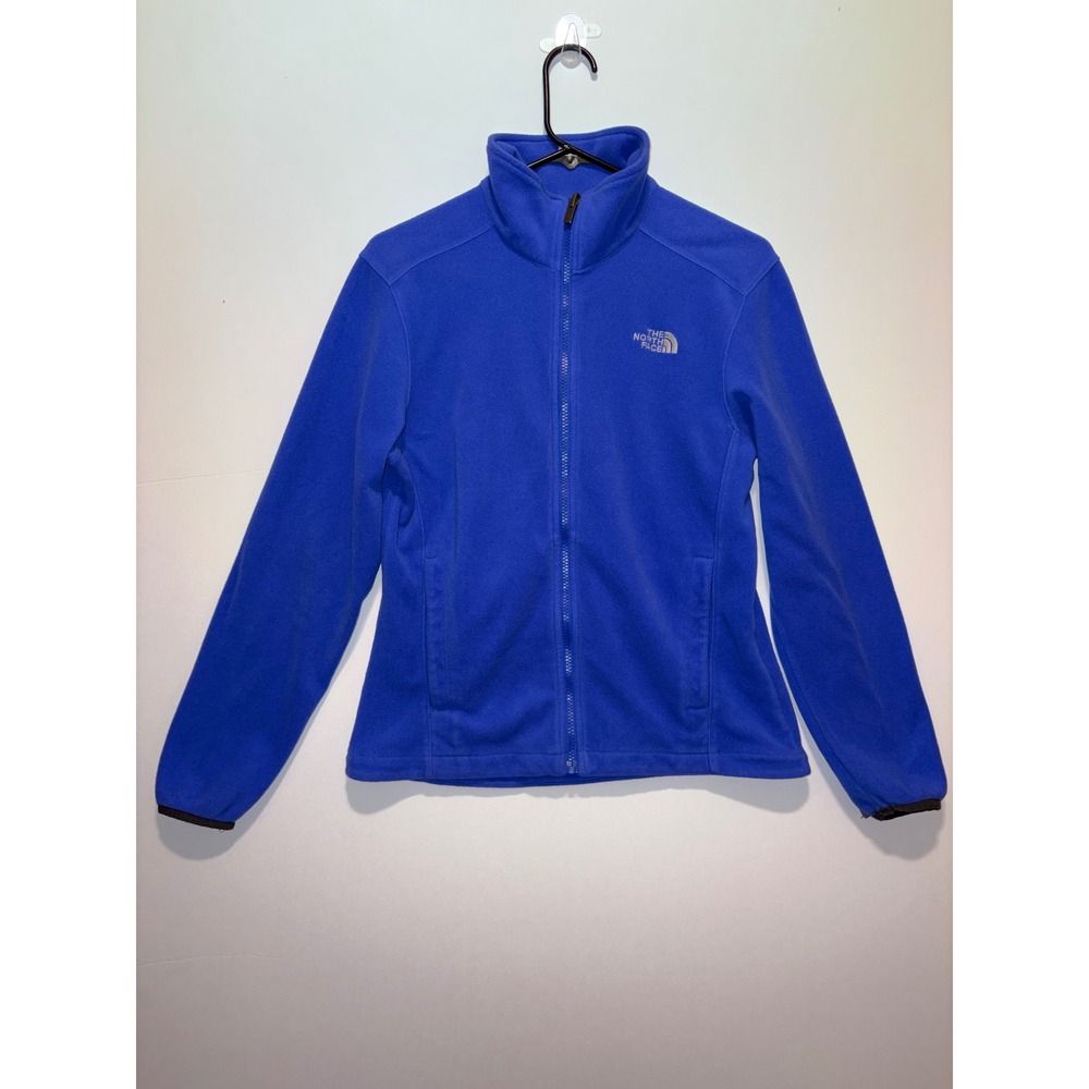 The North Face Polartec Classic Full Zip Fleece Jacket Royal Blue Mock Neck